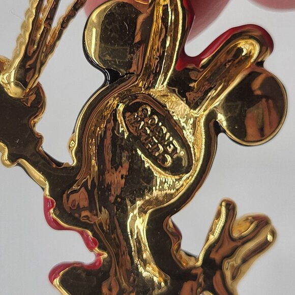 VTG 90s Napier Disney Enamel Gold Tone Minnie Mouse w/ Balloons Brooch Pin - Picture 5 of 6